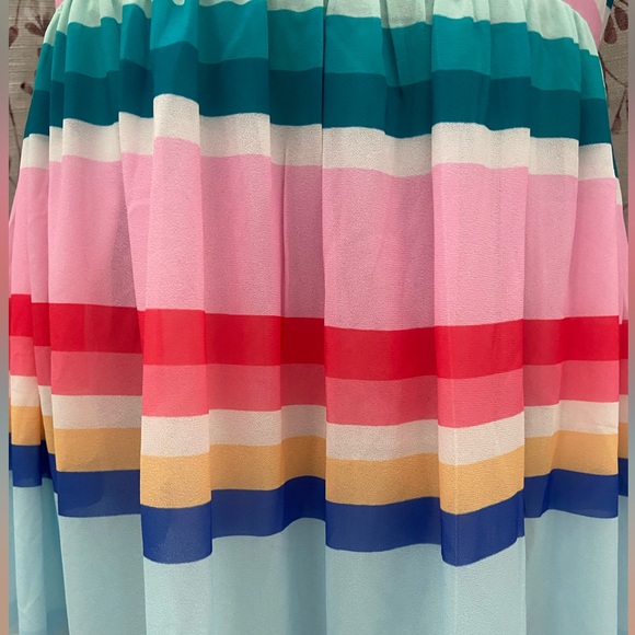 New York & Company - Rainbow Striped Tie-Strap Dress (NWT) - Picture 5 of 6